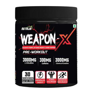 NutriJa Weapon-X Pre-Workout, 0.43 lb Mango