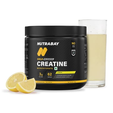 Nutrabay Gold Micronised Creatine Monohydrate,  Lemon  0.55 lb 