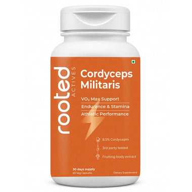 Rooted Active Naturals Cordyceps Militaris Organic Mushroom Extract, 60 veggie capsule(s)