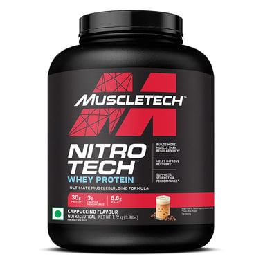 MuscleTech NitroTech Whey Protein, 3.8 lb Cappuccino