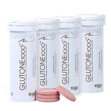 Glutone 1000 Setria Glutathione Effervescent,  Unflavoured (Pack of 4)  15 tablet(s) 