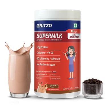 Supermilk Gritzo Growth for Girl 13+ years, 400 g Cafe Mocha