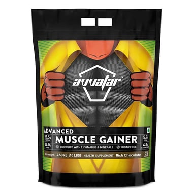Avvatar Advanced Muscle Gainer, 10 lb Rich Chocolate