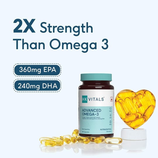 4 - HK Vitals Advanced Omega-3 by HealthKart,  60 capsules 