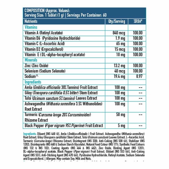 5 - HK Vitals Immunity + by HealthKart,  60 tablet(s)  Unflavoured 