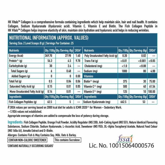 5 - HK Vitals Skin Radiance Collagen by HealthKart,  400 g  (Mango)