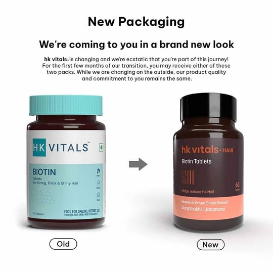 HK Vitals Ashwagandha & Vitamin D3 & Biotin 60 Tabs with Free Sipper & Collagen Face Moisturizer