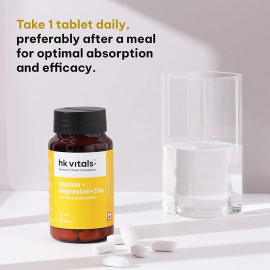 5 - HK Vitals Calcium with Mag Zinc & Vit D3 by HealthKart,  90 tablet(s)  Unflavoured 