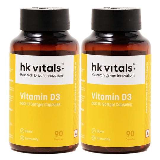 HK Vitals Vitamin D3 90 Caps - Pack Of 2