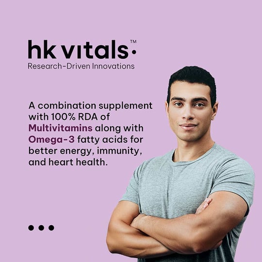 2 - HK Vitals Multivitamin + Omega-3,  60 softgels  Unflavoured