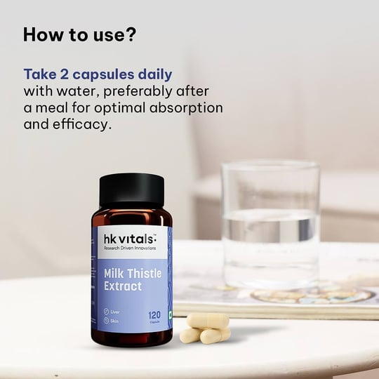 6 - HK Vitals Milk Thistle Extract 600mg,  120 capsules