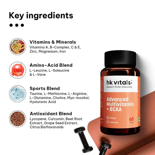 5 - HK Vitals Mulvitamin + BCAA,  60 tablet(s)  Unflavoured