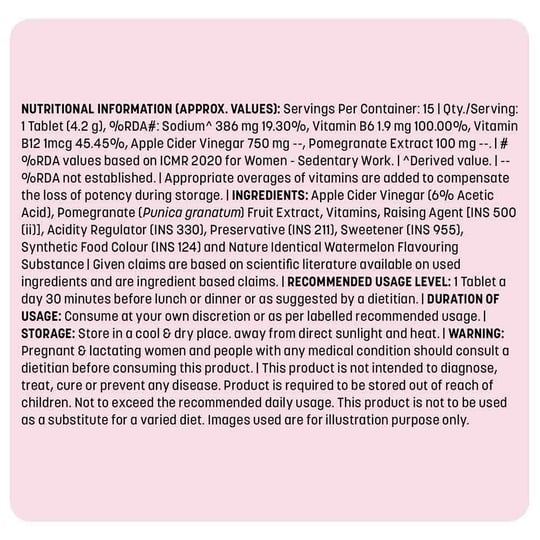 HK Vitals ACV Effervescent 60 Tabs Watermelon & Sipper Combo