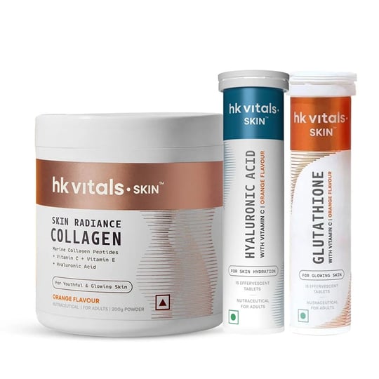 200 g Collagen and Gluathione and Hyaluronic acid effervescent 15 tabs combo