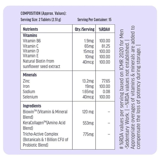 200 g Collagen Orange and Hair Vitamins 30 Tabs for Men Combo