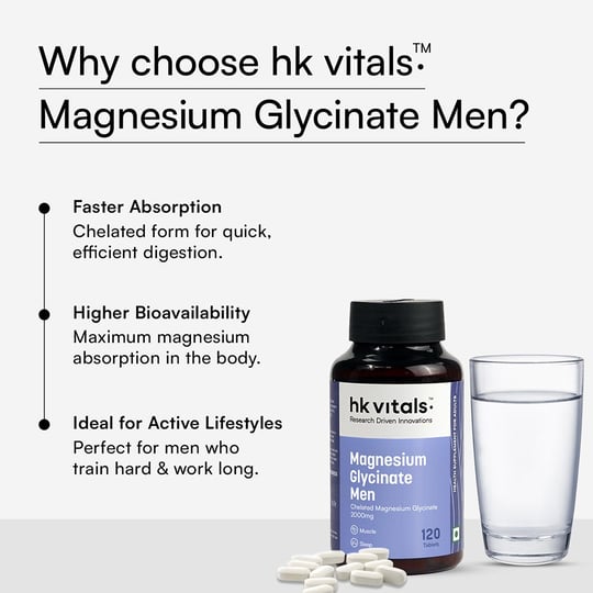 6 - HK Vitals Magnesium Glycinate,  Men  120 tablet(s)