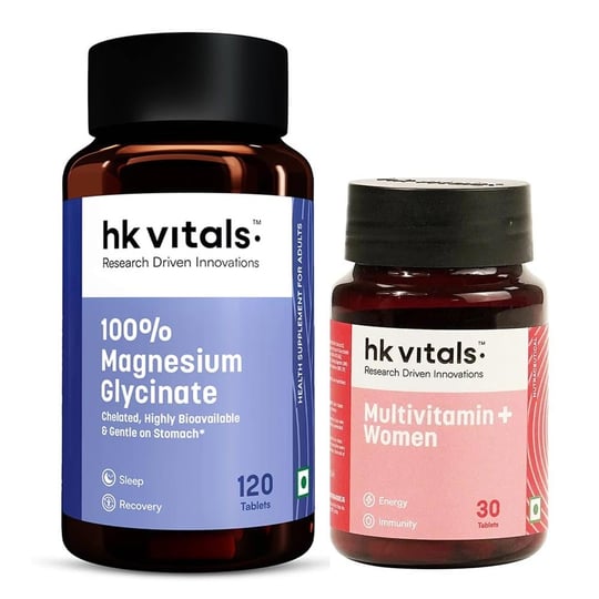 Magnesium Glycinate 120 Tabs and Multivitamin+ 30 Tabs for Women