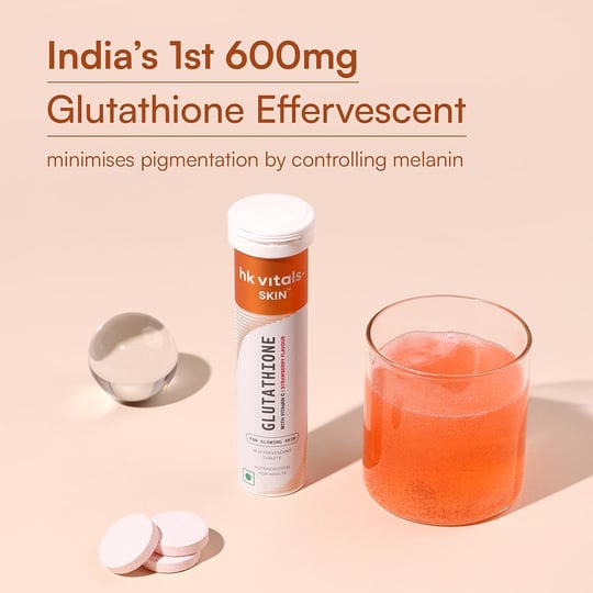 5 - HK Vitals Glutathione Effervescent with Vitamin C,  Strawberry  15 tablet(s)
