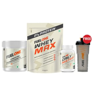 Whey Max 1kg Rich Chocolate & Creatine 100g & Multivitamin 30 Tabs Combo