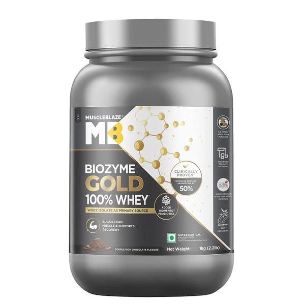 MuscleBlaze Biozyme Gold 100% Whey (Old MRP),  2.2 lb  Double Rich Chocolate 