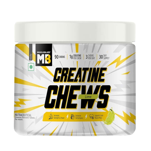 MuscleBlaze Creatine Chews,  90 chewable tablet(s)  Lime 
