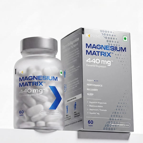 MuscleBlaze Prime Series Magnesium Matrix,  Unflavoured  60 tablets 
