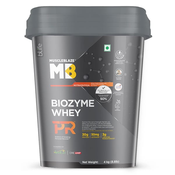 MuscleBlaze Biozyme Whey PR, 8.8 lb Chocolate Fudge