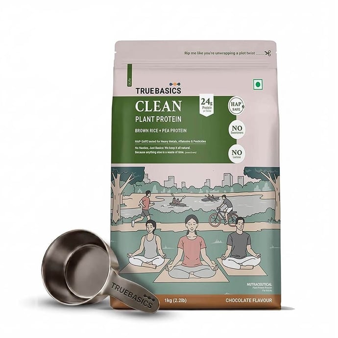 TrueBasics Clean Plant Protein, 1 kg Chocolate