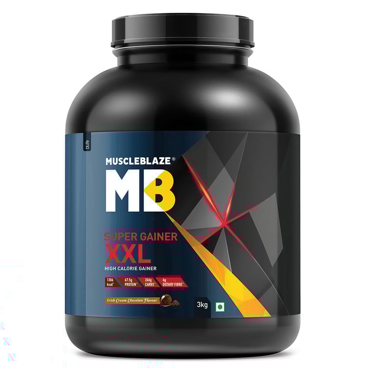 MuscleBlaze Super Gainer XXL, 6.6 lb Irish Cream Chocolate