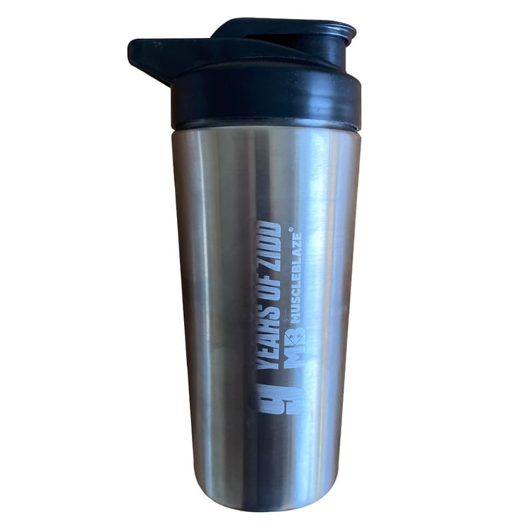 MuscleBlaze Steel Shaker,  Silver  750 ml 