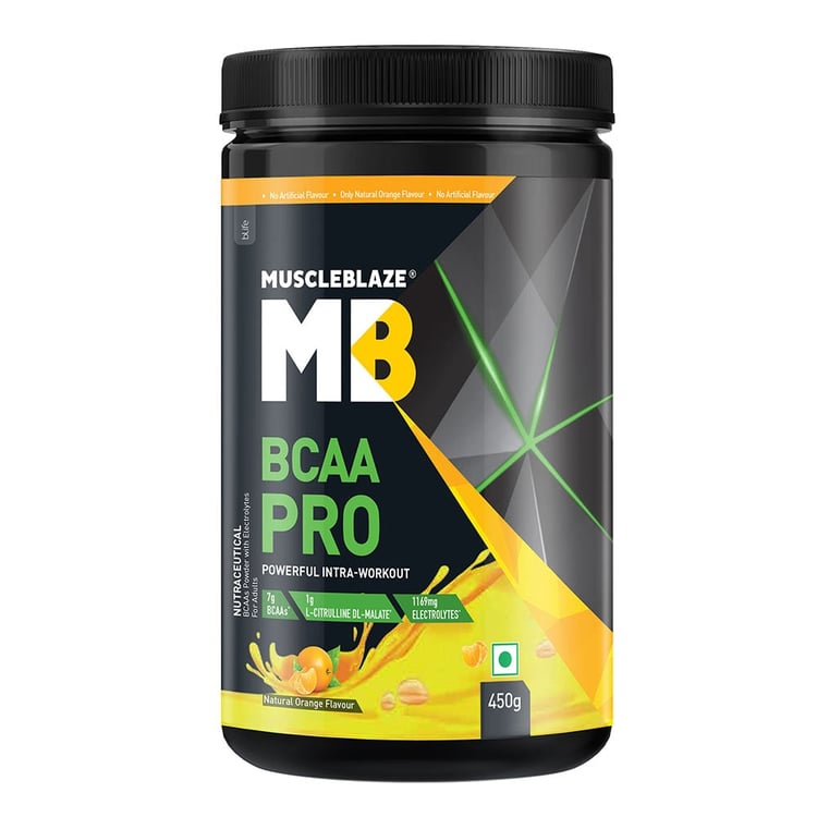 2 - MuscleBlaze BCAA Pro Essential Amino Acids,  0.99 lb  30 Servings  Natural Orange 