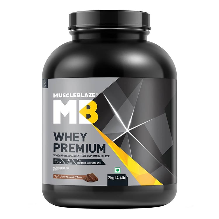 1 - MuscleBlaze Whey Premium Digezyme,  4.4 lb  Rich Milk Chocolate 