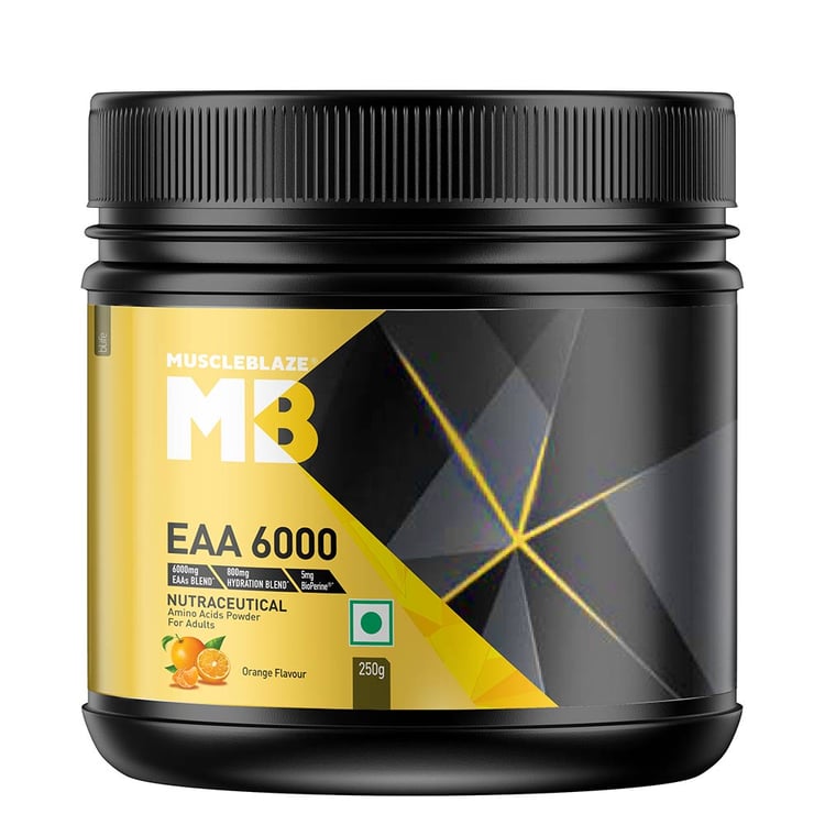 3 - MuscleBlaze EAA 6000,  Zesty Orange  0.55 lb  25 Servings 