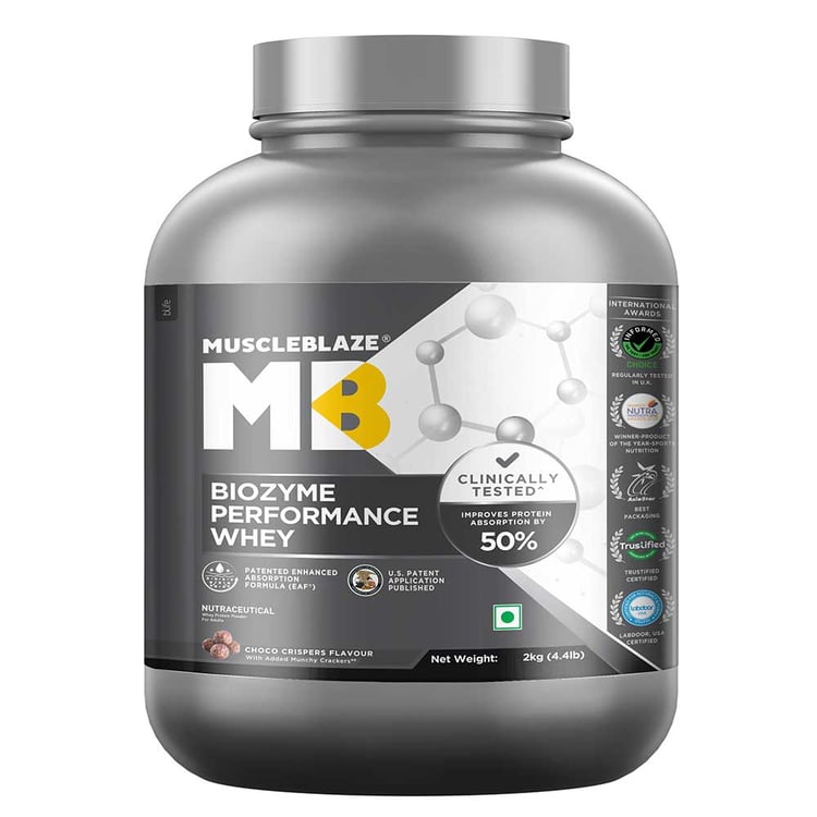 3 - MuscleBlaze Biozyme Performance Whey,  4.4 lb  Choco Crispers 