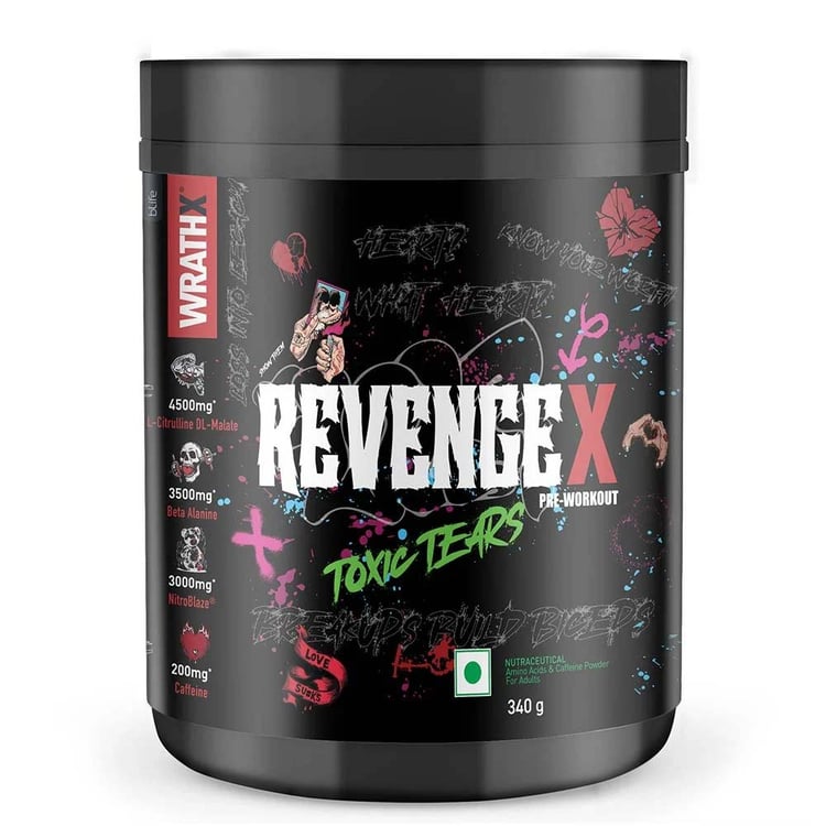 7 - MuscleBlaze Pre workout WrathX RevengeX,  0.74 lb  Sour Green 