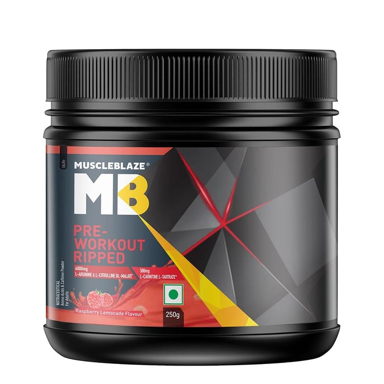 3 - MuscleBlaze Pre Workout Ripped,  0.55 lb  Raspberry Lemonade 