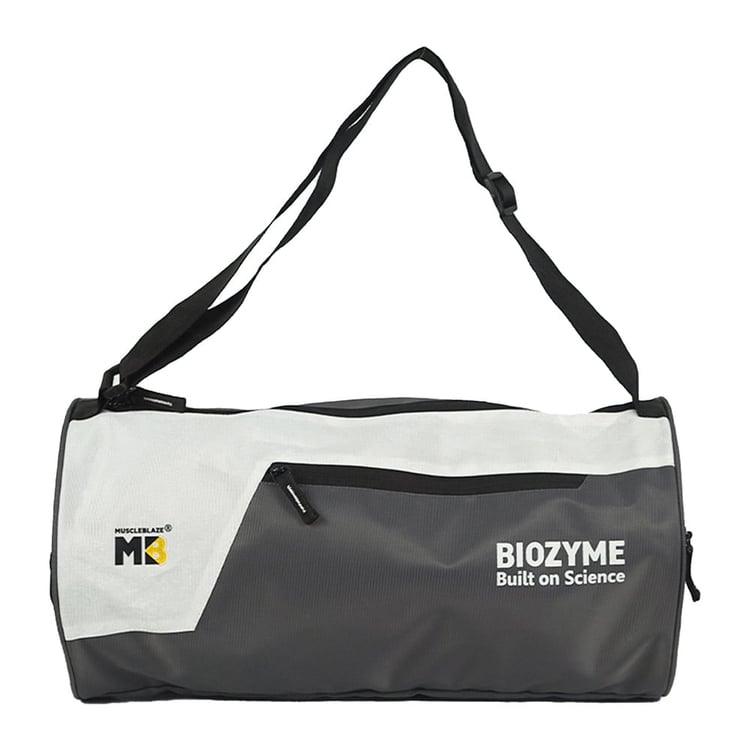 1 - MuscleBlaze Biozyme Gym Bag,  Grey - 21L 