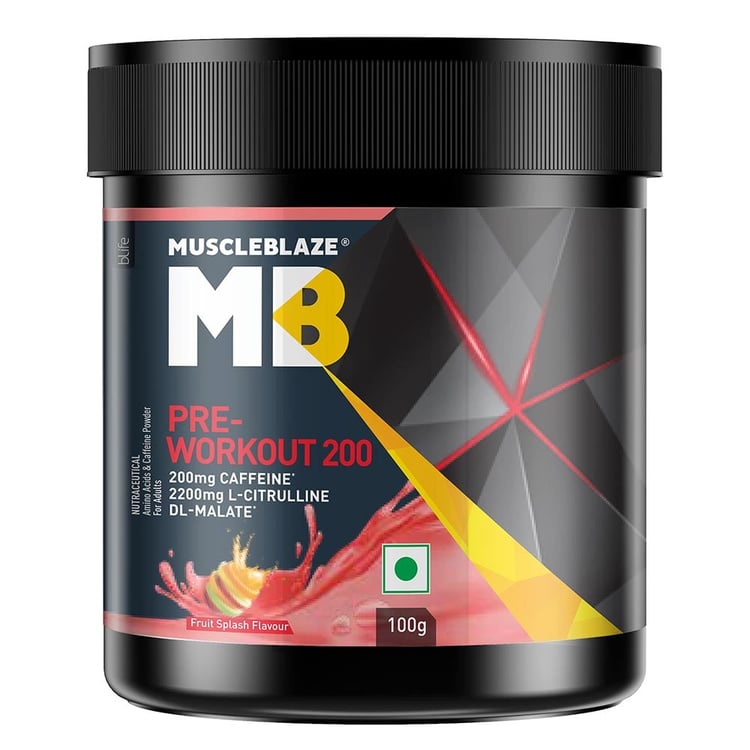 3 - MuscleBlaze PRE Workout 200,  0.22 lb  Fruit Splash 