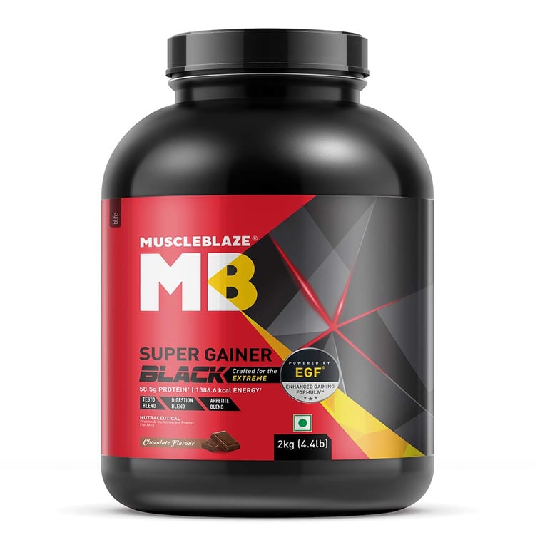 2 - MuscleBlaze Super Gainer Black,  4.4 lb  Chocolate 