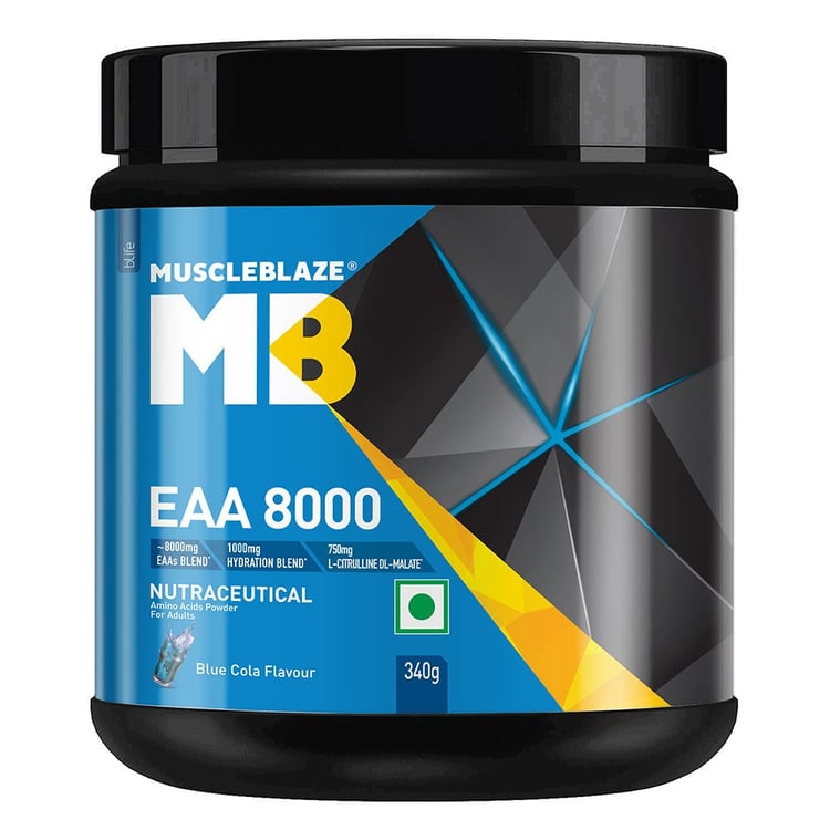 1 - MuscleBlaze EAA 8000,  Blue Cola  0.75 lb  25 Servings 