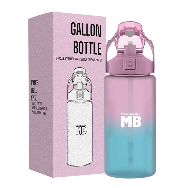 1 - MuscleBlaze Gallon Water Bottle,  Tropical Pink  2 L 