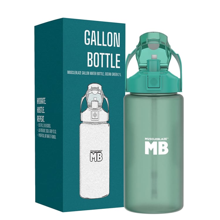 1 - MuscleBlaze Gallon Water Bottle, Ocean Green 2 L