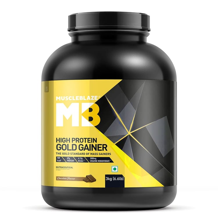 4 - MuscleBlaze High Protein Gold Gainer,  6.6 lb  Chocolate 