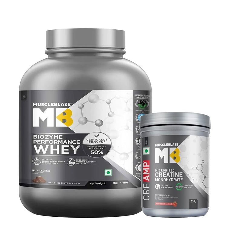 Biozyme Performance Whey 2 kg & Creatine Watermelon Kool Aid 320g Combo