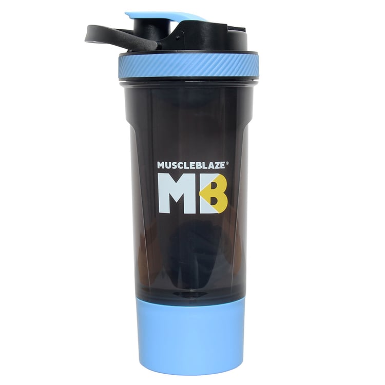 1 - MuscleBlaze Shaker with Handle,  Blue  700 ml 