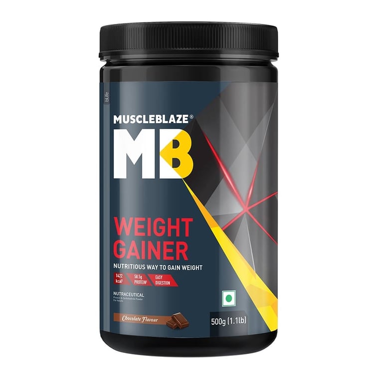2 - MuscleBlaze Weight Gainer with Added Digezyme,  1.1 lb  Chocolate 