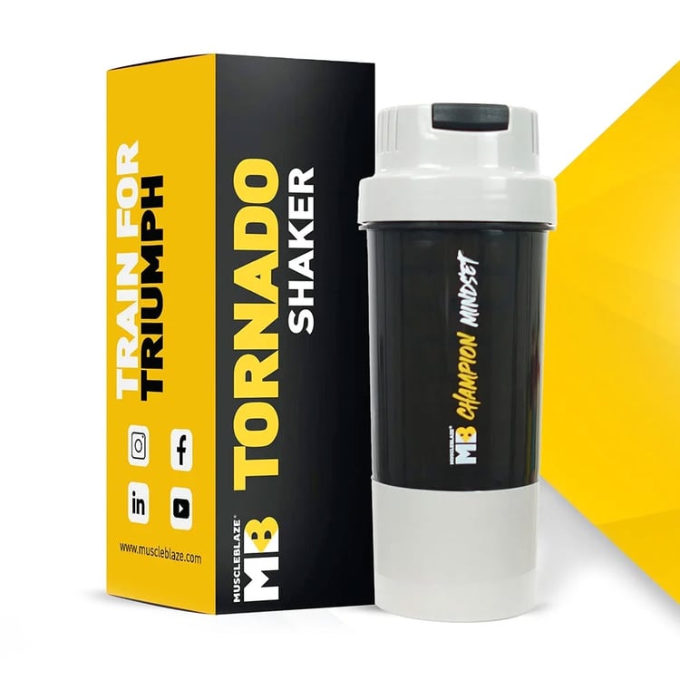 MuscleBlaze Tornado Shaker,  Grey  500 ml 