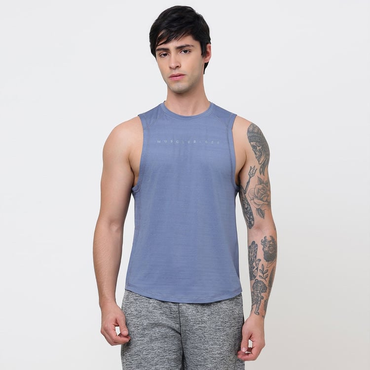 1 - MuscleBlaze Delt Tank,  Nardo Grey  Large 