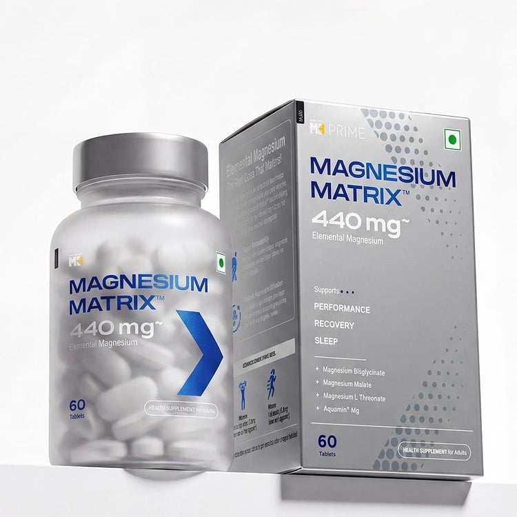 MuscleBlaze Prime Series Magnesium Matrix,  Unflavoured  60 tablets 