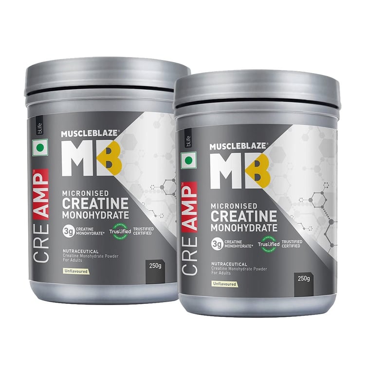 7 - MuscleBlaze Creatine Monohydrate CreAMP,  Unflavoured  1.1 lb 